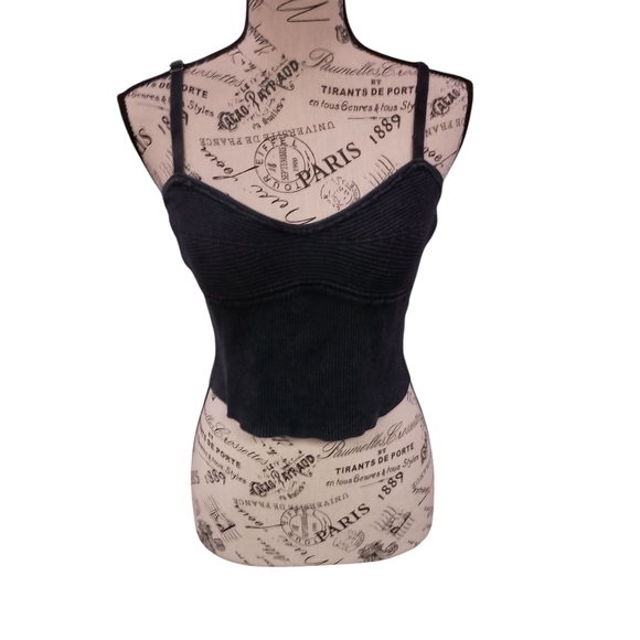 Better Be Charcoal Ribbed Tank Top - Picture 1 of 7
